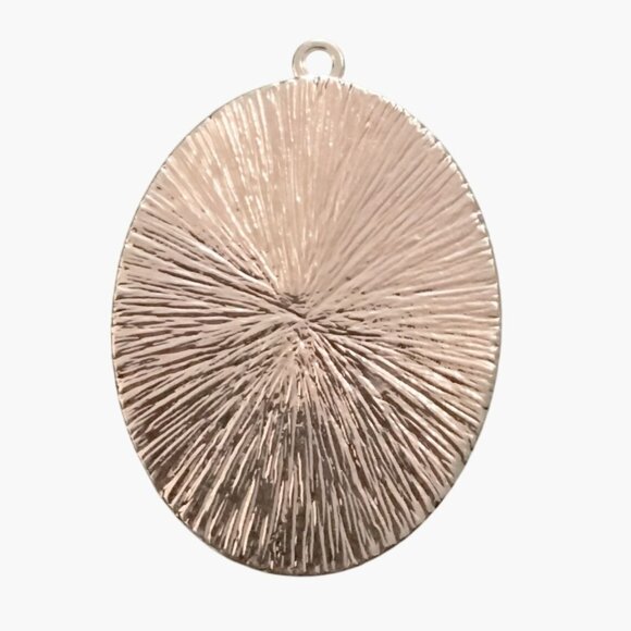 Art Deco Pendant Woman Flapper Silhouette Oval Cameo Cabochon - Picture 4 of 4